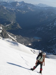 IMG 4446 Andrew e la valle dove si trova il Refuge des Evettes