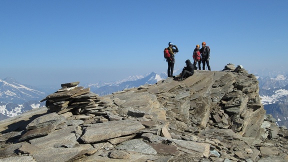 IMG 4458 Andrea  Cecilia  Paola e GianMaria sulla vetta dell  Albaron di Savoia 3637m